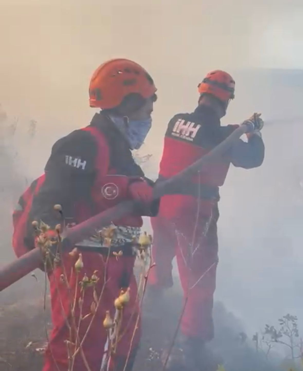 İHH Nevşehir ekipleri yangınlarla mücadele ediyor